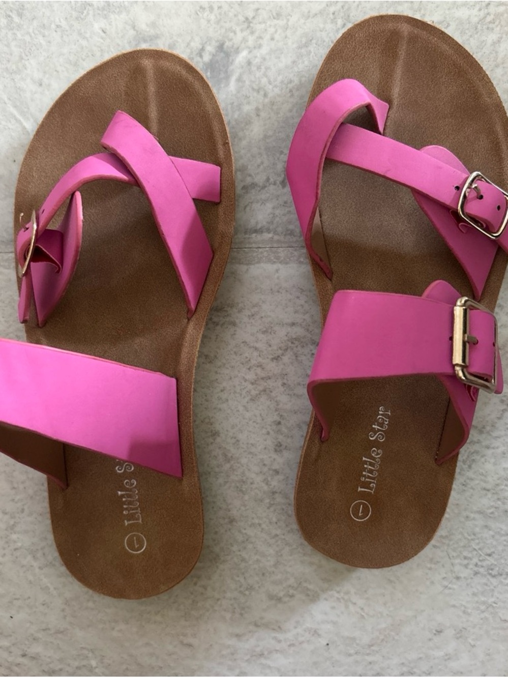 Pink Childs Size 1 Buckle Sandals